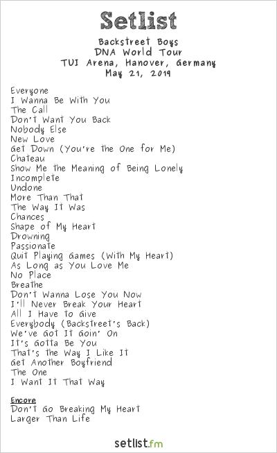 dna world tour song list